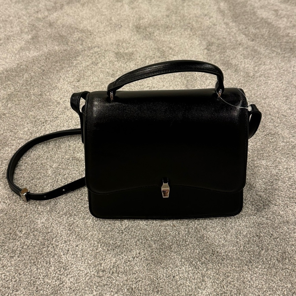 Reformation Monica Crossbody Leather Bag in Black NWOT - Picture 5 of 14
